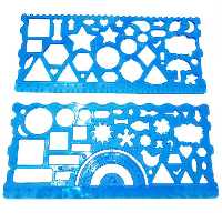 خط کش شابلون دار 2 عددی ژله ای نشکن