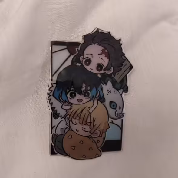 بوک مارک رزینی طرح انیمه demon slayer