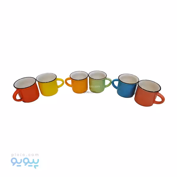 پک 6 عددی فنجان قهوه خوری رنگی عمده و کارتنی