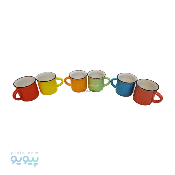 پک 6 عددی فنجان قهوه خوری رنگی عمده و کارتنی