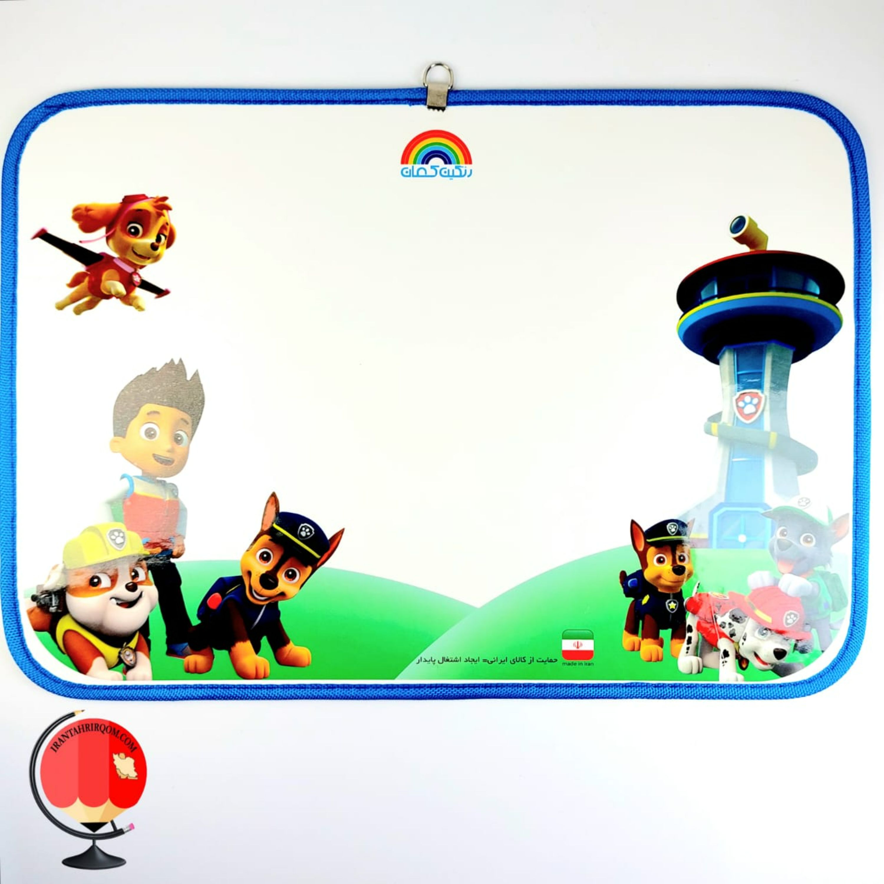 تخته وایت برد سایز A3 دور دوخت گیره دار طرح سگ نگهبان کد 1955