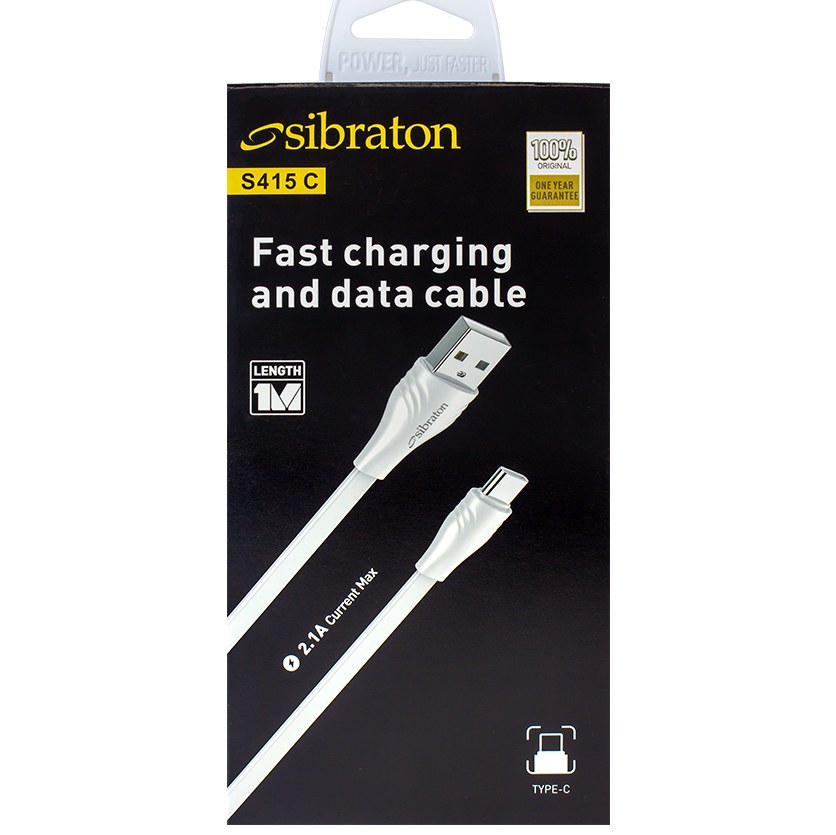 کابل تبدیل USB به تایپ سی سیبراتون مدل S415C طول 1 متر