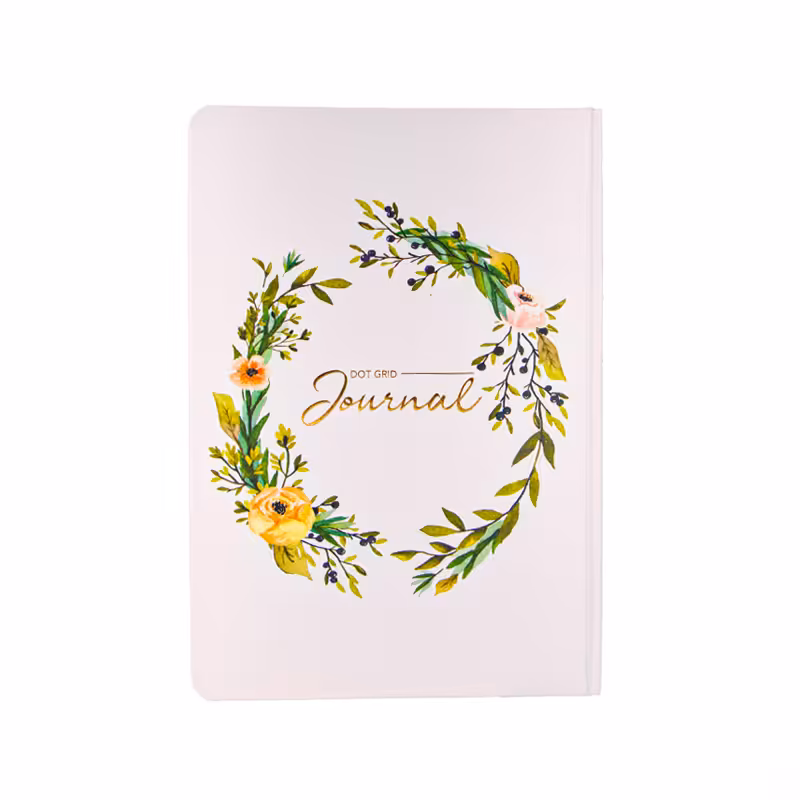 دفتر بولت ژورنال دات نوت طرح تاج گل سر