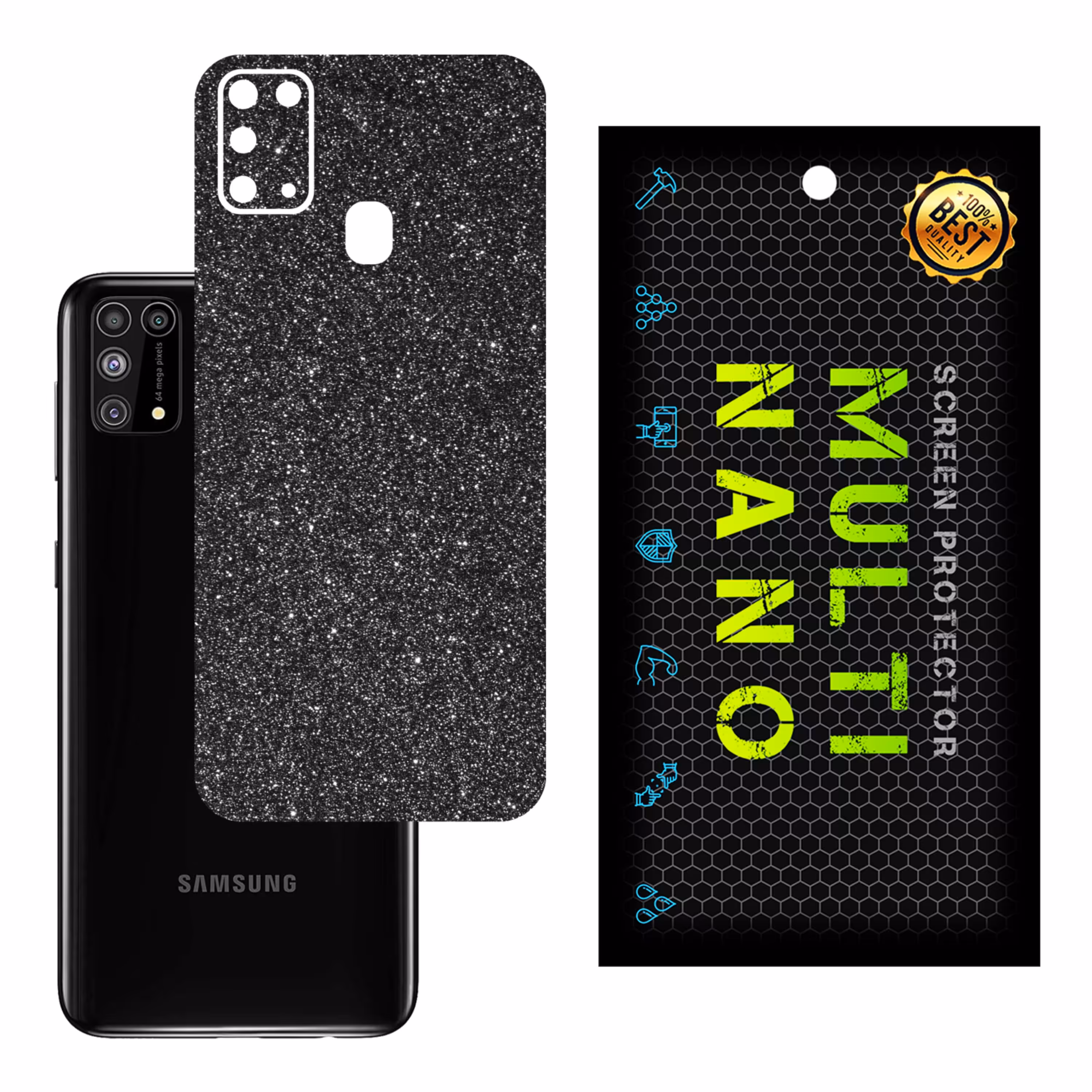 برچسب پوششی MultiNano مدل X-G1F-Gray برای پشت موبایل سامسونگ M31