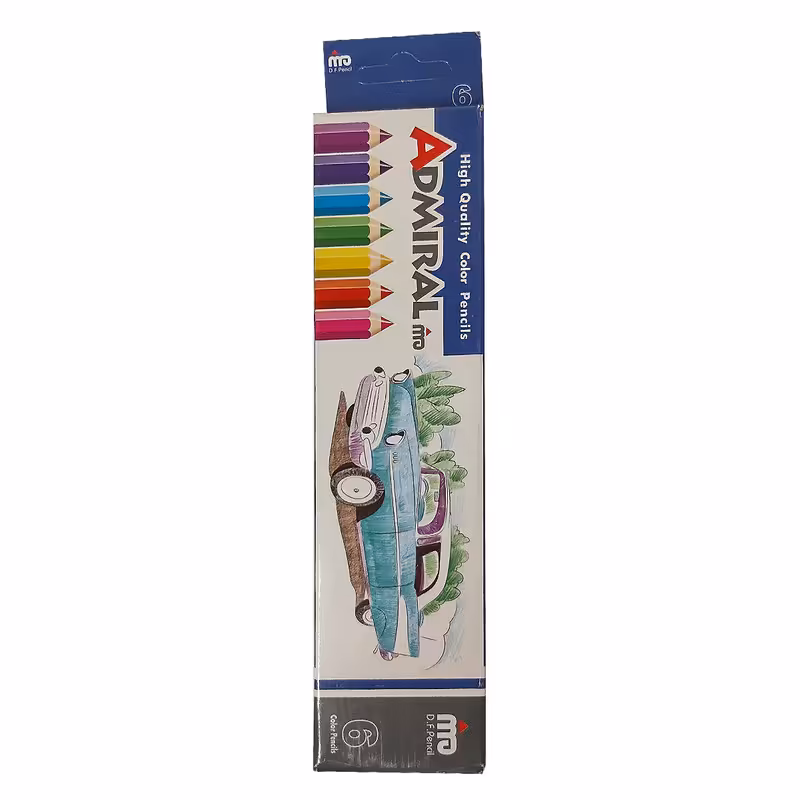 مداد رنگی 6 رنگ ادمیرال کد 16