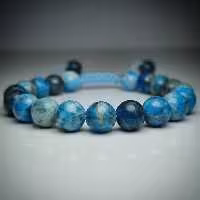 دستبند سنگ آپاتیت آبی اصل و طبیعی