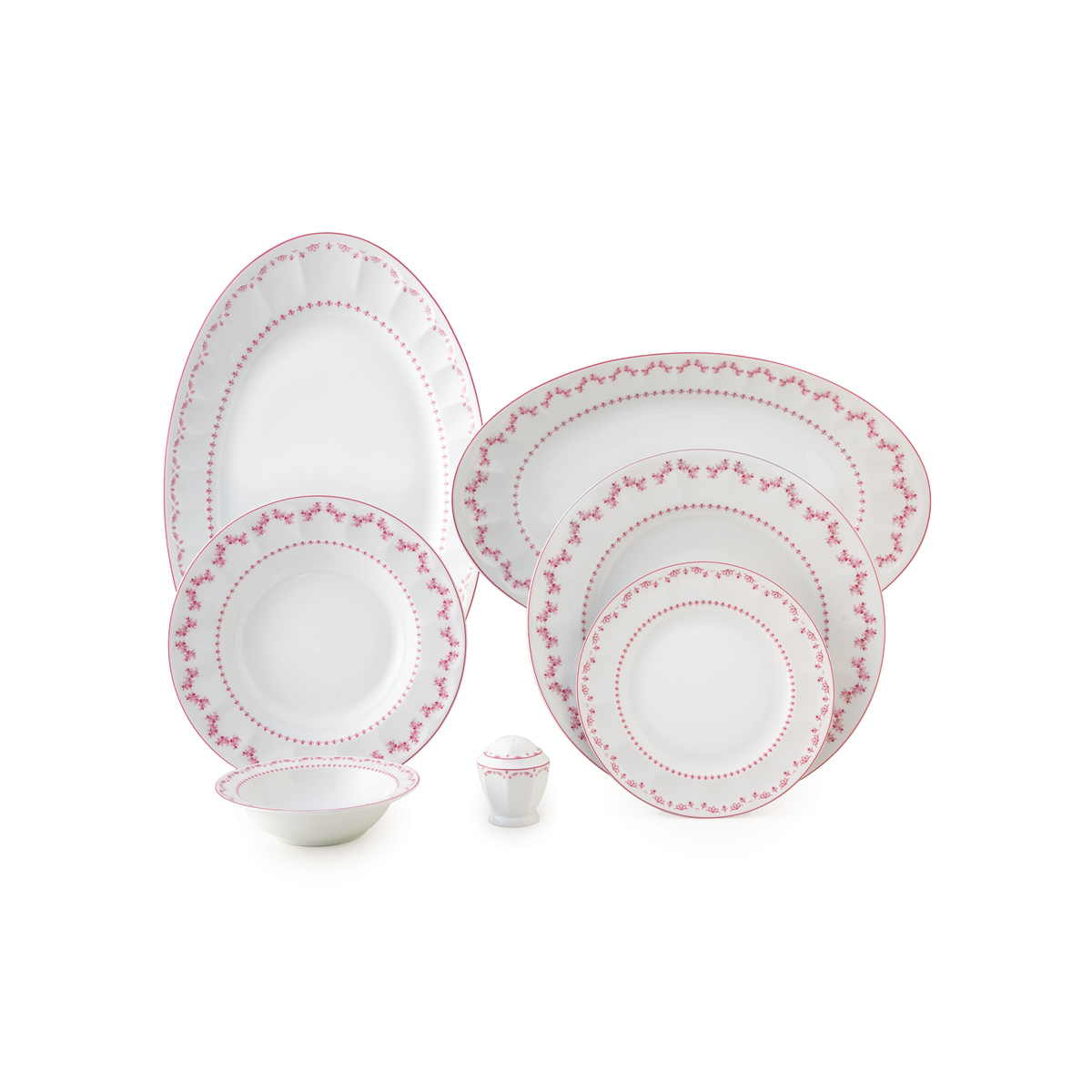 سرویس چینی 6 نفره فرانسیس صورتی