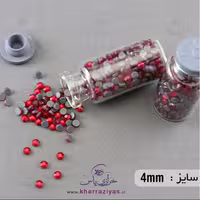 نگین DMC حرارتی هشت ضلعی قرمز تیره 4 میل