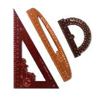  خطکش چوبی و گونیا چوبی و نقاله چوبی
 ست
روکش دار و زیبا و کاربردی