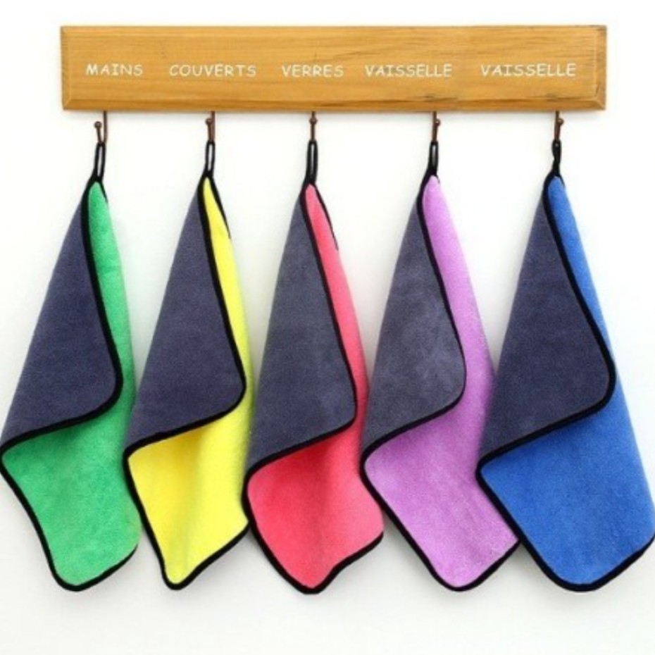 دستمال میکرو فایبر نانو دو رو حوله ای 30در 40 وارداتی 