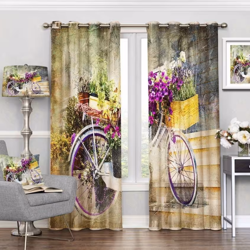 پرده چاپی  پانچ  طرح   نقاشی و منظره کد 1675