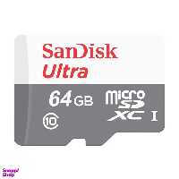 کارت حافظه Microsdxc سن دیسک مدل Ultra کلاس 10 استاندارد Uhs-I U1 سرعت 100Mbps ظرفیت 64 گیگابایت