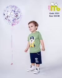 تیشرت شلوارک خرس ماشین سوار مهتا کد 1531