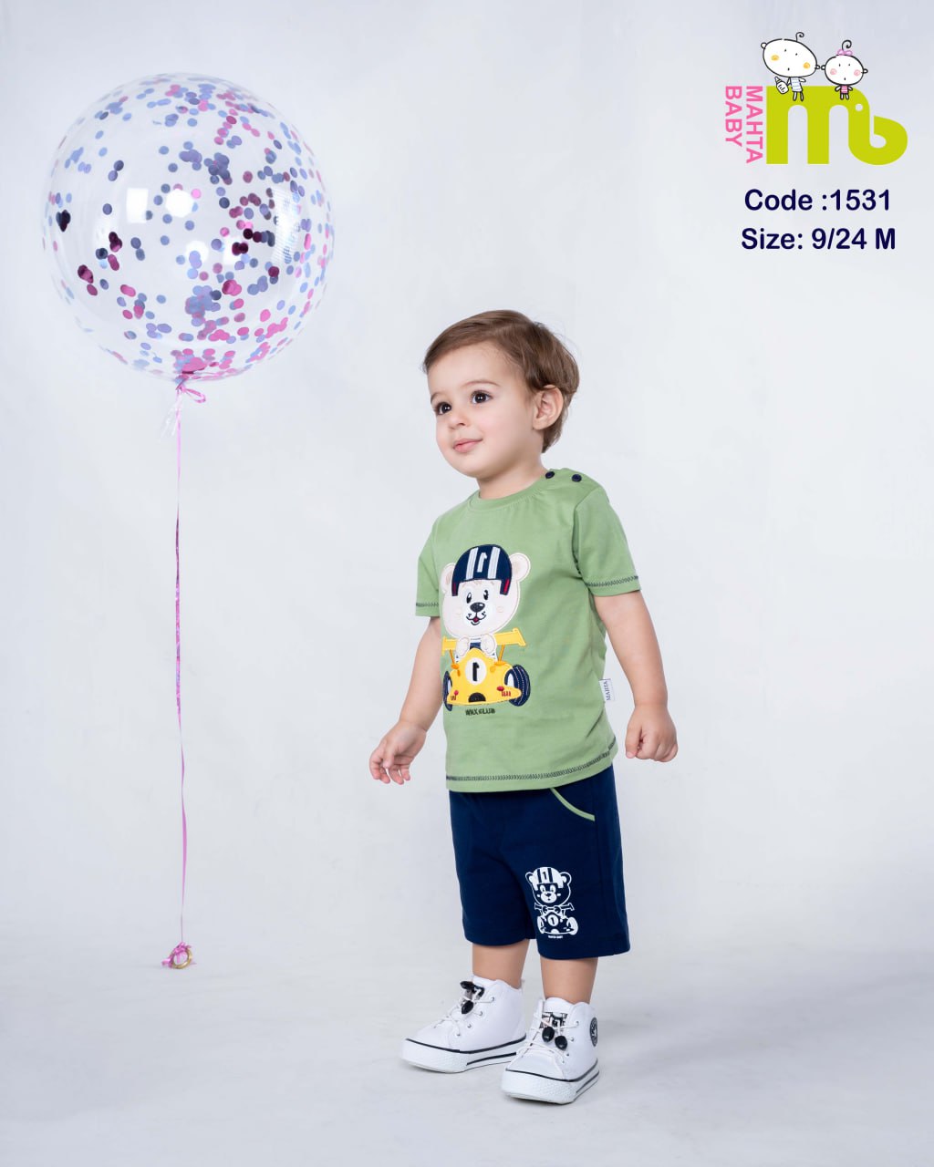 تیشرت شلوارک خرس ماشین سوار مهتا کد 1531