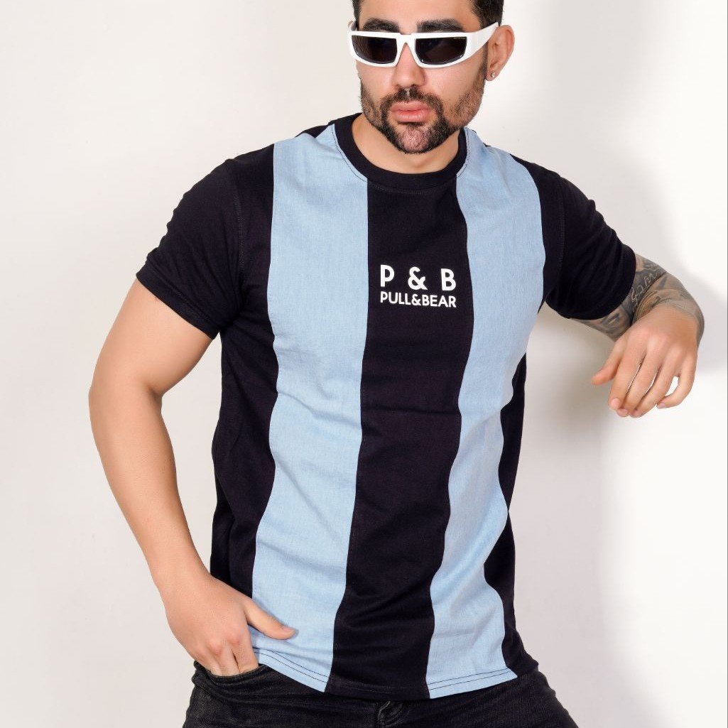 تیشرت یقه گرد ترکیبی مردانه سایزبندی M L XL 2XL