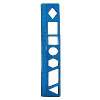 خط کش 20 سانتی متری شابلون دار مدل  ژله ای