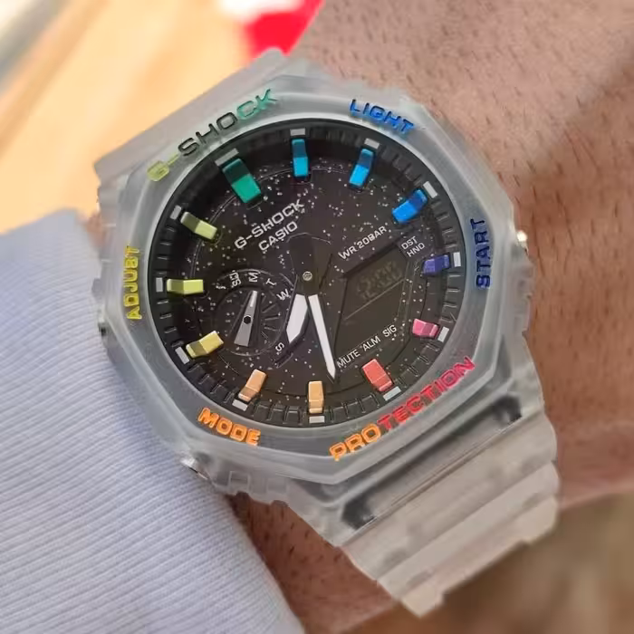 ساعت دو زمانه اسپرت جیشاک جی شاک رنگی ارسال رایگان