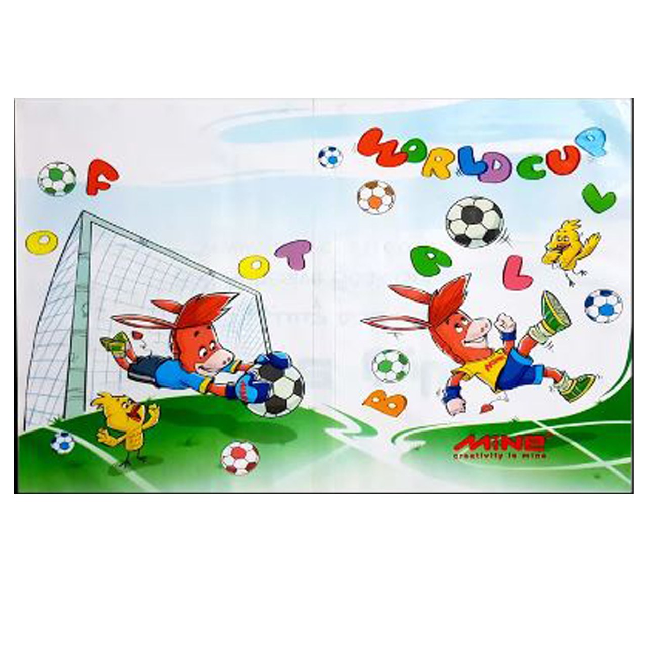 جلد چسبی کتاب ماین طرح world cup بسته 5عددی