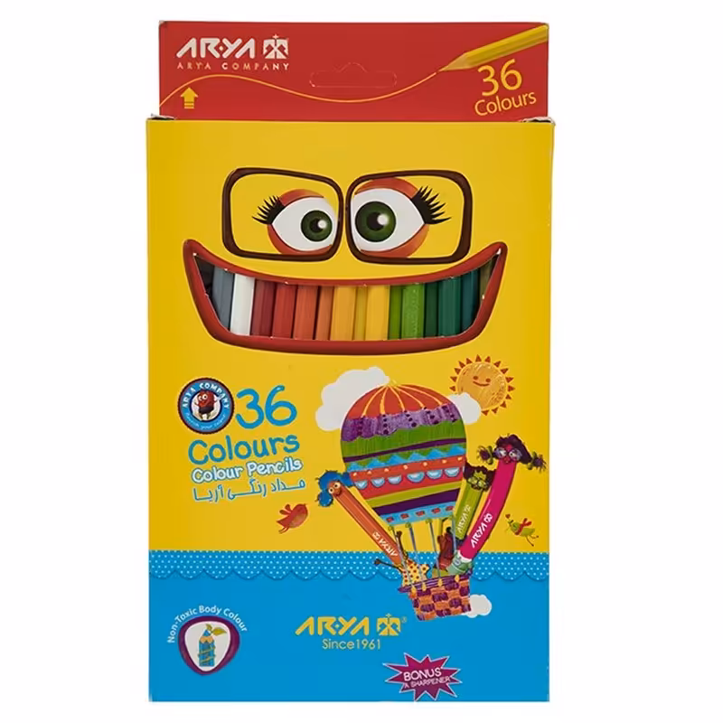 مدادرنگی 36 رنگ آریا