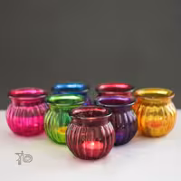 جاشمعی شیشه ای رنگ لیان