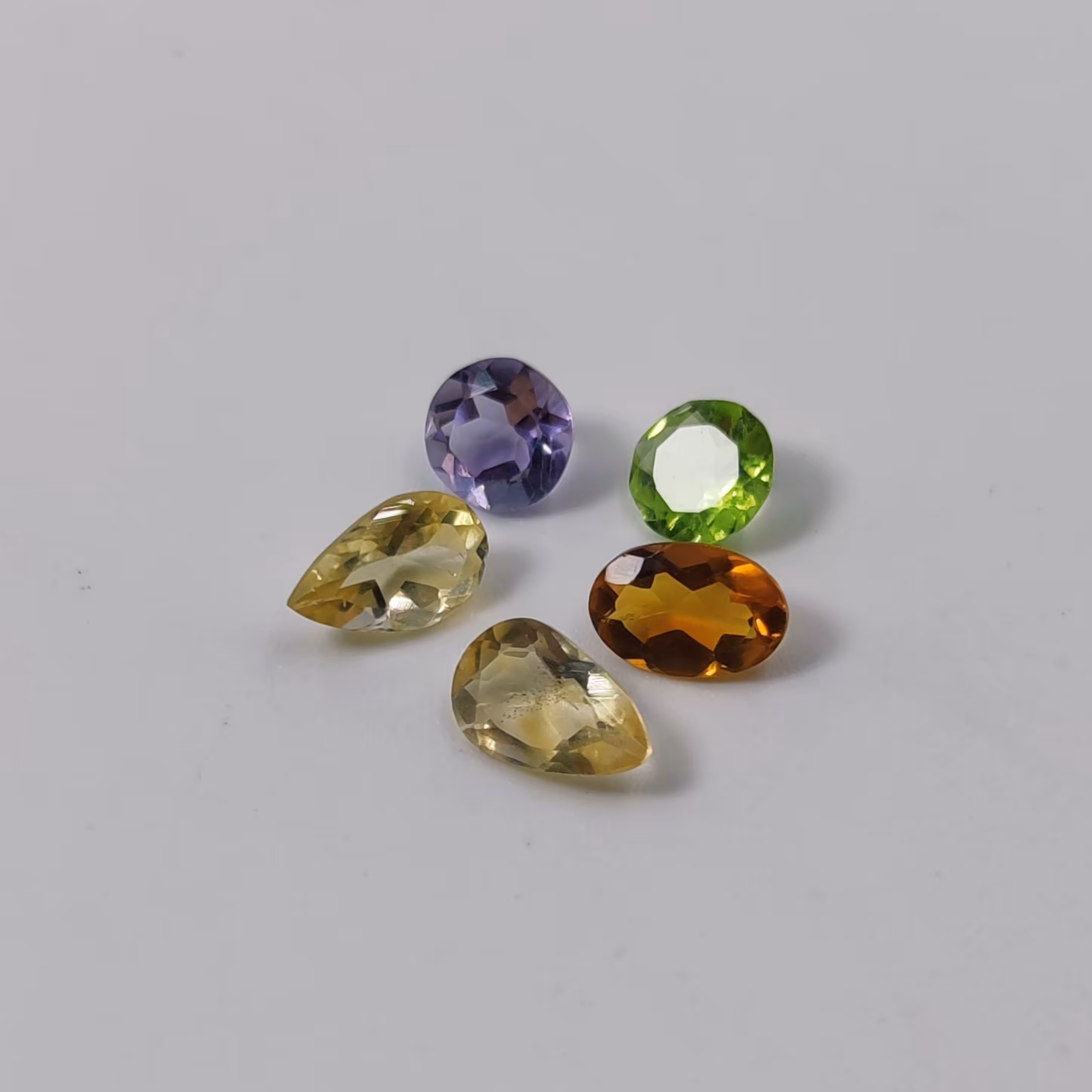 مجموعه پنج عددی نگین های جواهری معدنی و طبیعی   