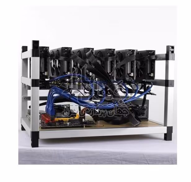 سیستم مخصوص ریگ ماینینگ با چهار کارت گرافیک rx 580 با 124 مگاهش