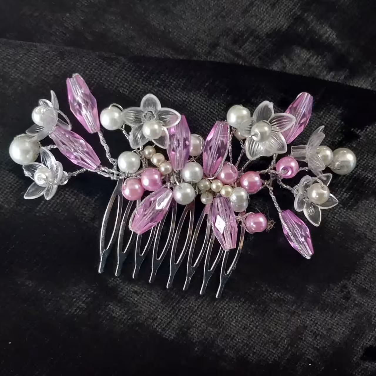 شانه سر  شینیون صورتی