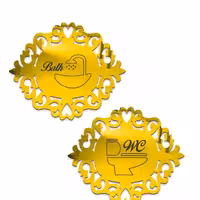 نشانگر سرویس بهداشتی مدل w01 سایز 15 سانت طلایی و نقره ای