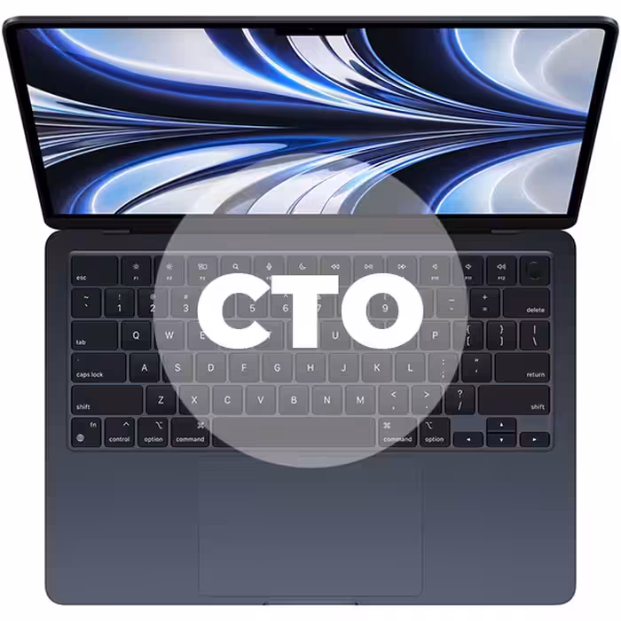 مک بوک ایر 13.6 اینچ M2 کاستوم پردازنده 8core - 10core حافظه رم 16 گیگابایت هارد 256 گیگابایت میدنایت - Hiapple.ir