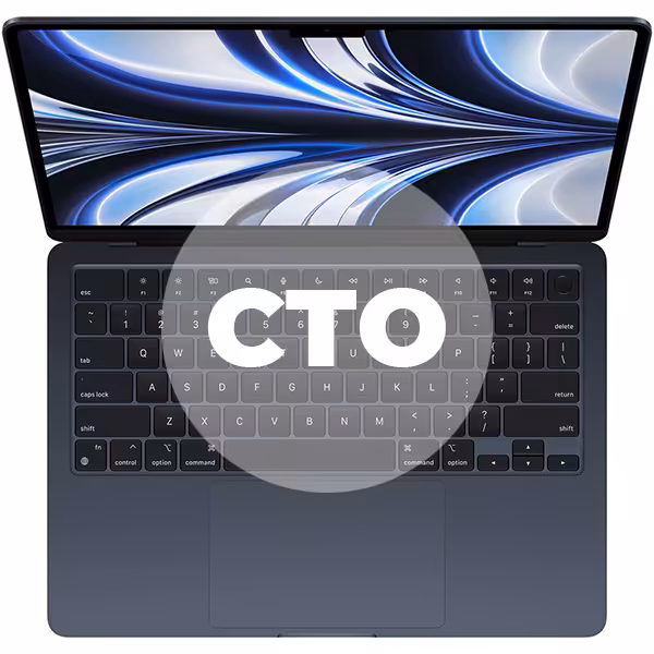 مک بوک ایر 13.6 اینچ M2 کاستوم پردازنده 8core - 10core حافظه رم 16 گیگابایت هارد 256 گیگابایت میدنایت - Hiapple.ir