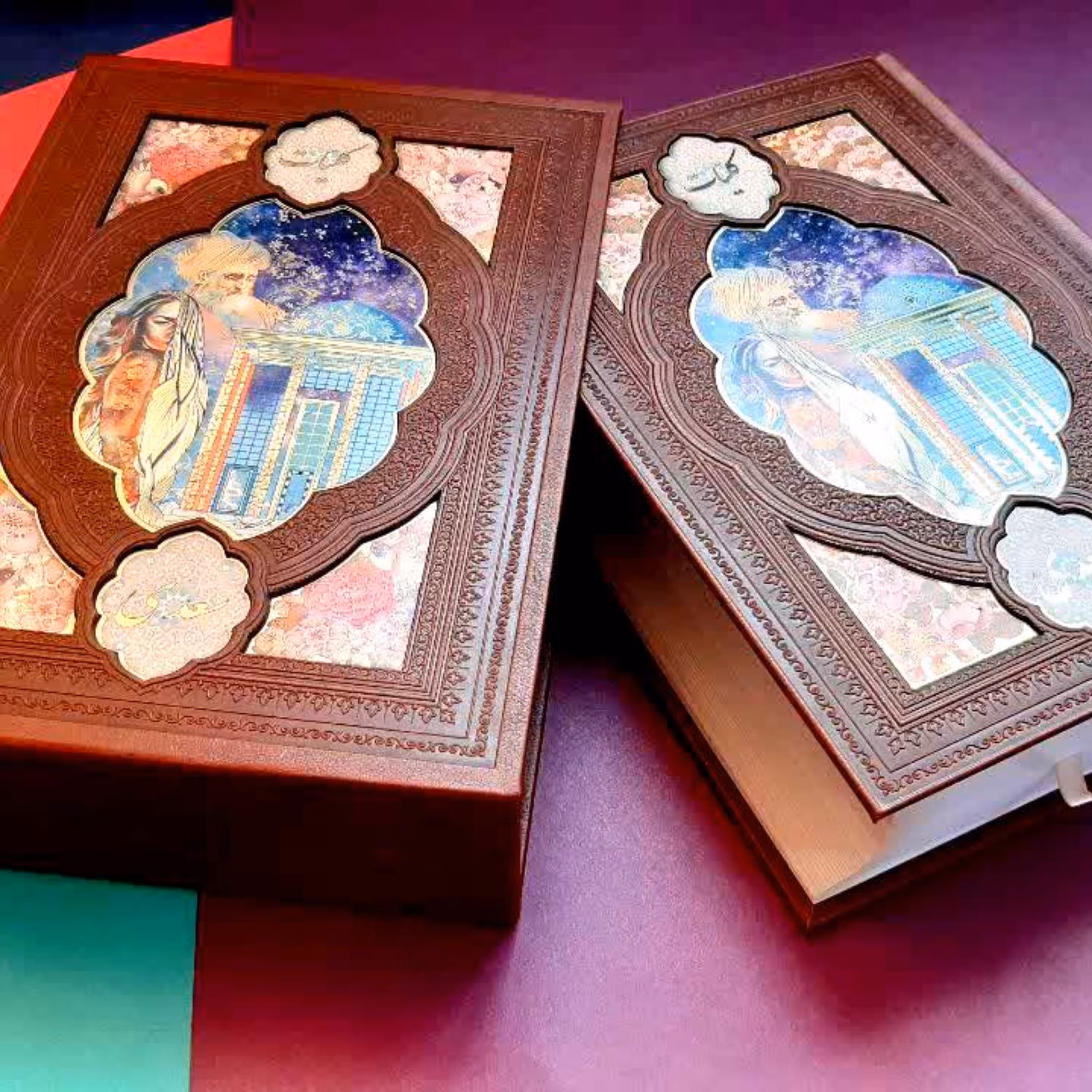 110218-کتاب نفیس کلیات سعدی  قابدار  پلاک رنگی 