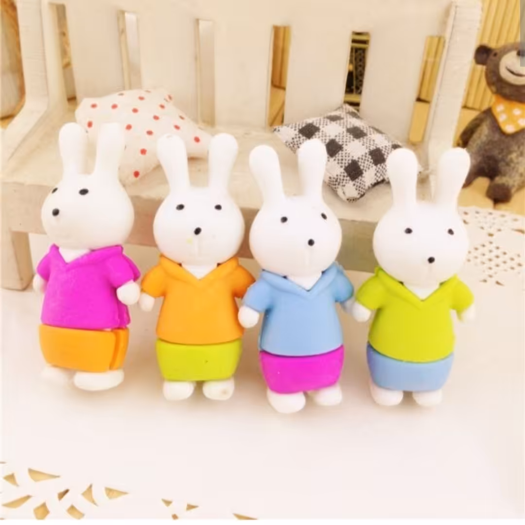 پاک کن و سرمدادی خرگوش 
بسیار باکیفیت 
موجود در چهار رنگ متفاوت  نارنجی آبی سبز بنفش