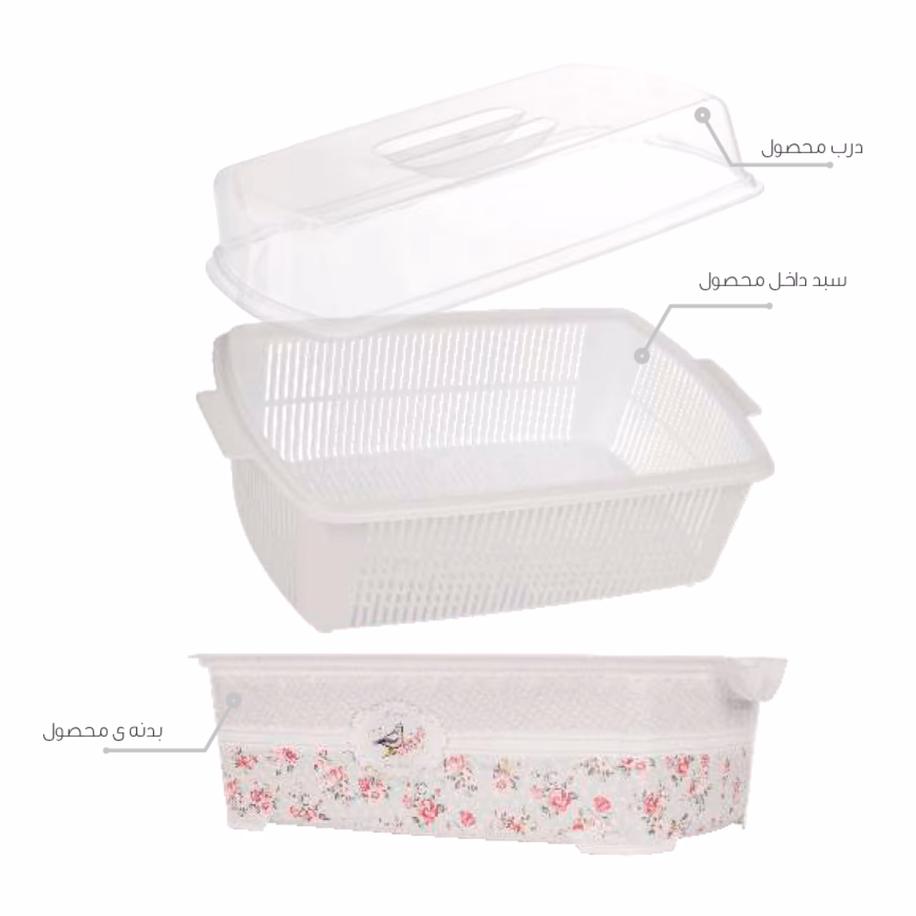 جا نانی سه پارچه لوکس طرح دار رزگلد مدل 2