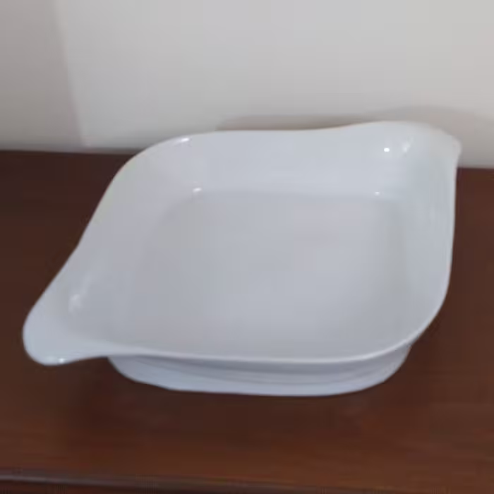 تابه لوزی دسته دار جنس چینی 