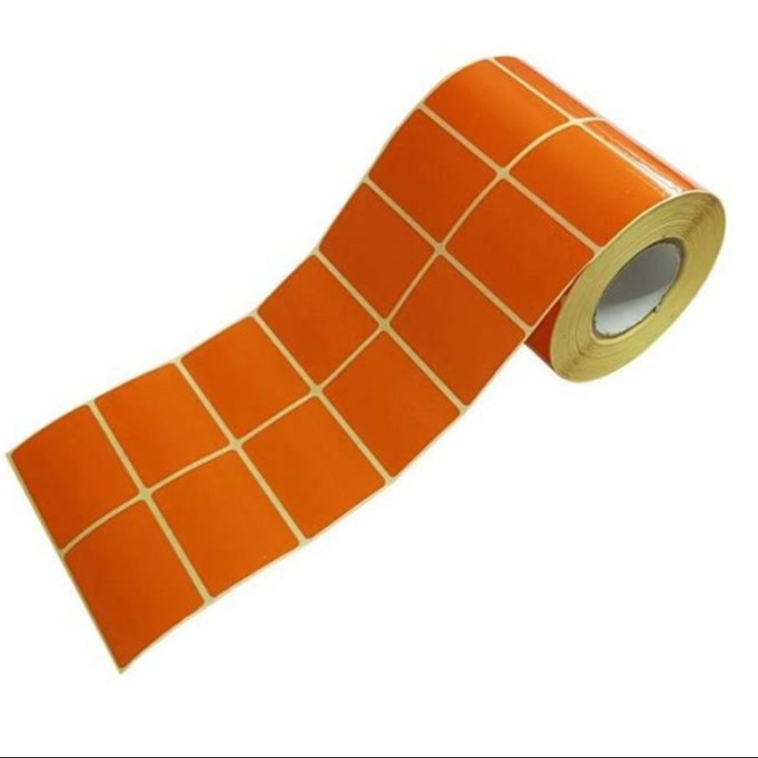 لیبل چاپ نارنجی  3000عددی    51x34