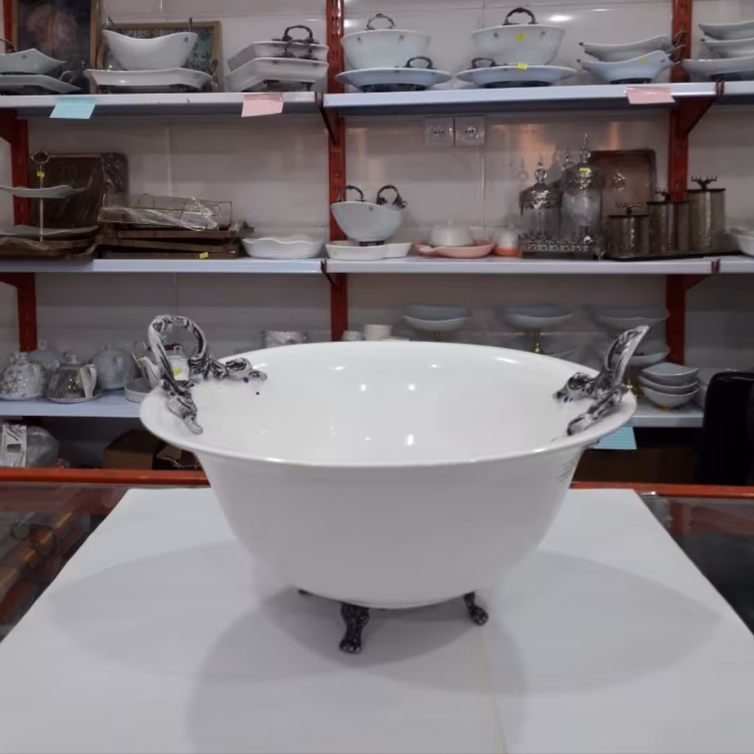 میوه خوری سایز بزرگ چینی  مدل الماس 