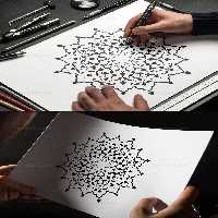 وکتور اسلیمی طرح شمسه ساده | گرافیک با طعم تربچه