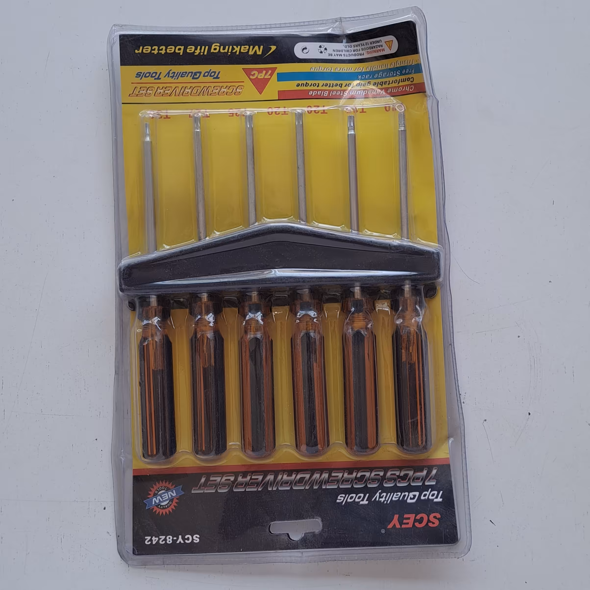 پیچ گوشتی ستاره ای 6 عددی جنس عالی