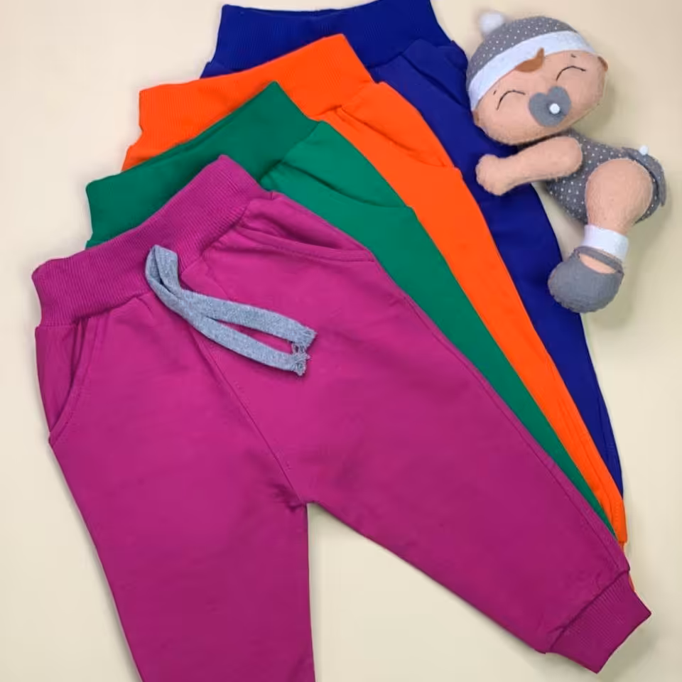 شلوار اسلش بچگانه مناسب دختر و پسر جنس دورس لاکرا عالی در 4 رنگ پاستیلی جذاب مناسب 1 تا 4 سال کیفیت تضمینی ارسال رایگان 