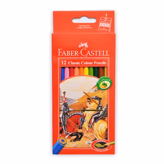 مداد رنگی 12 رنگ جعبه مقوایی فابر کاستل FABER CASTELL