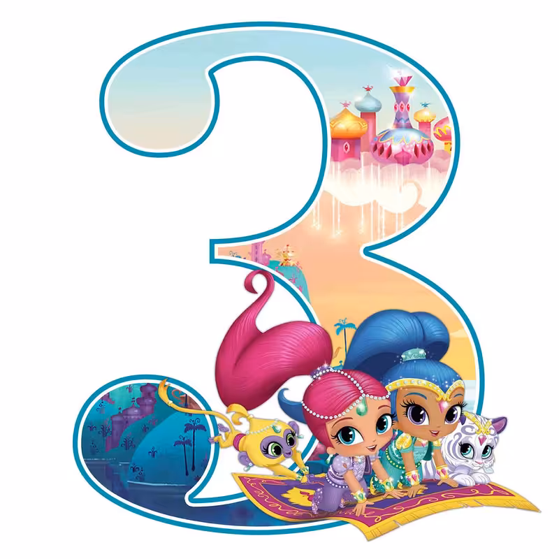 استند رومیزی مدل عدد 3 طرح شیمر و شاین کد 1536