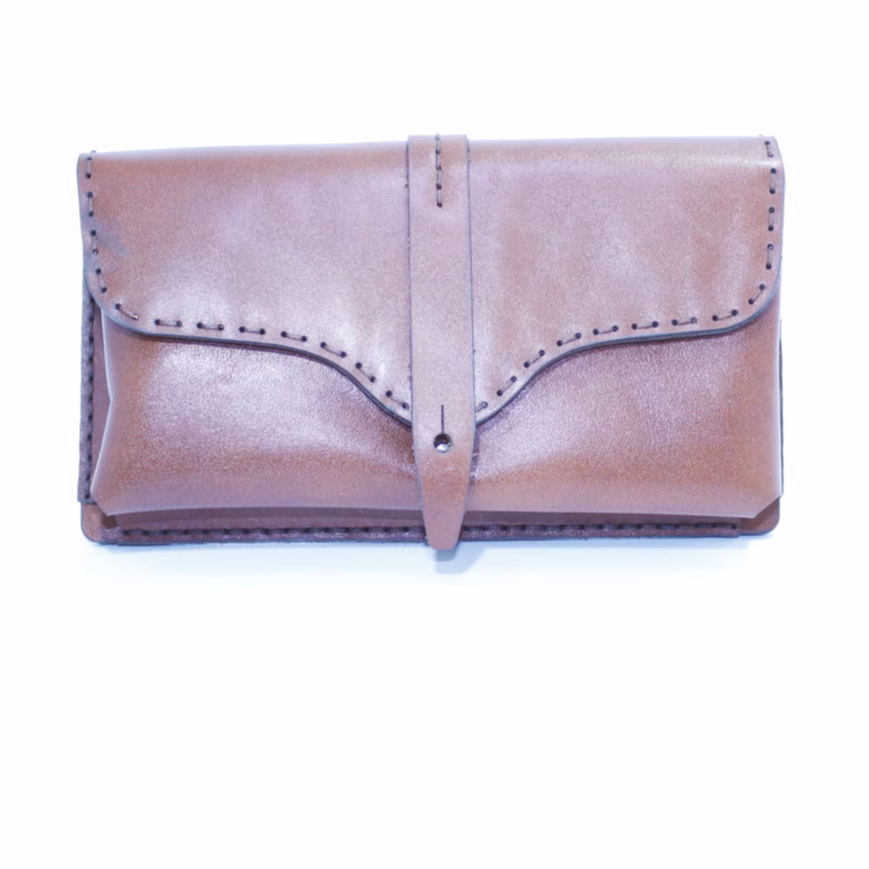 کیف دستی چرم طبیعی مدل 1121 مدل مردانه رنگ قهوه ای چند کاربری جای کارتی و جای اسکناس