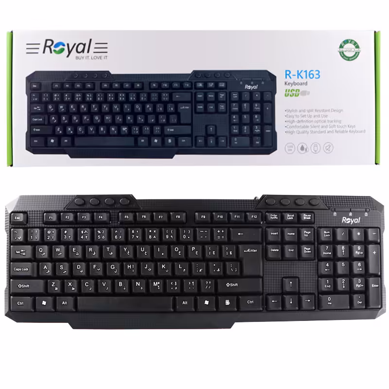 کیبورد سیم دار ROYAL مدل R-K163