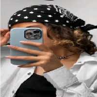 باندانا ستاره ای مشکی 77 سانت پارچه ای