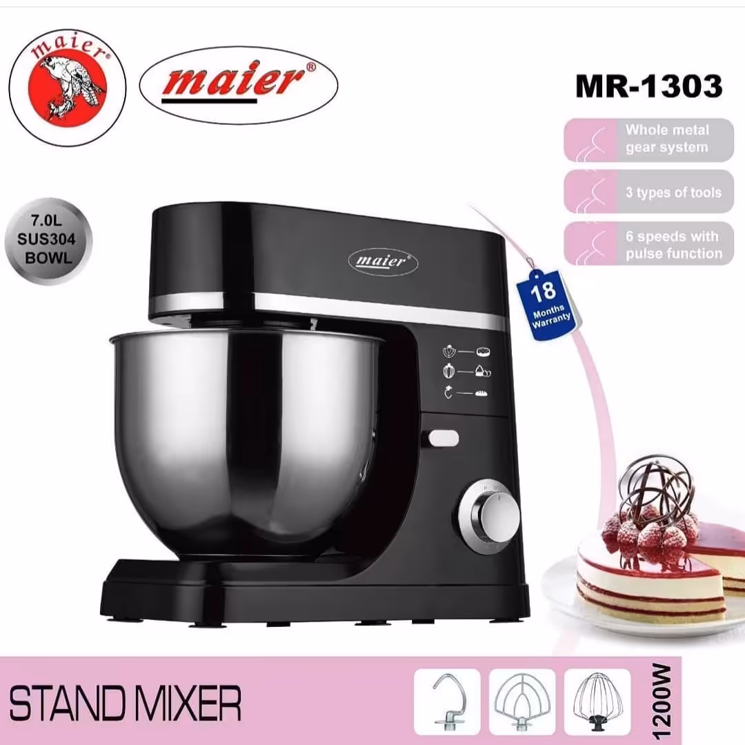 همزن خمیری تمام حرفه ای 7 لیتر مایر مدل 1303