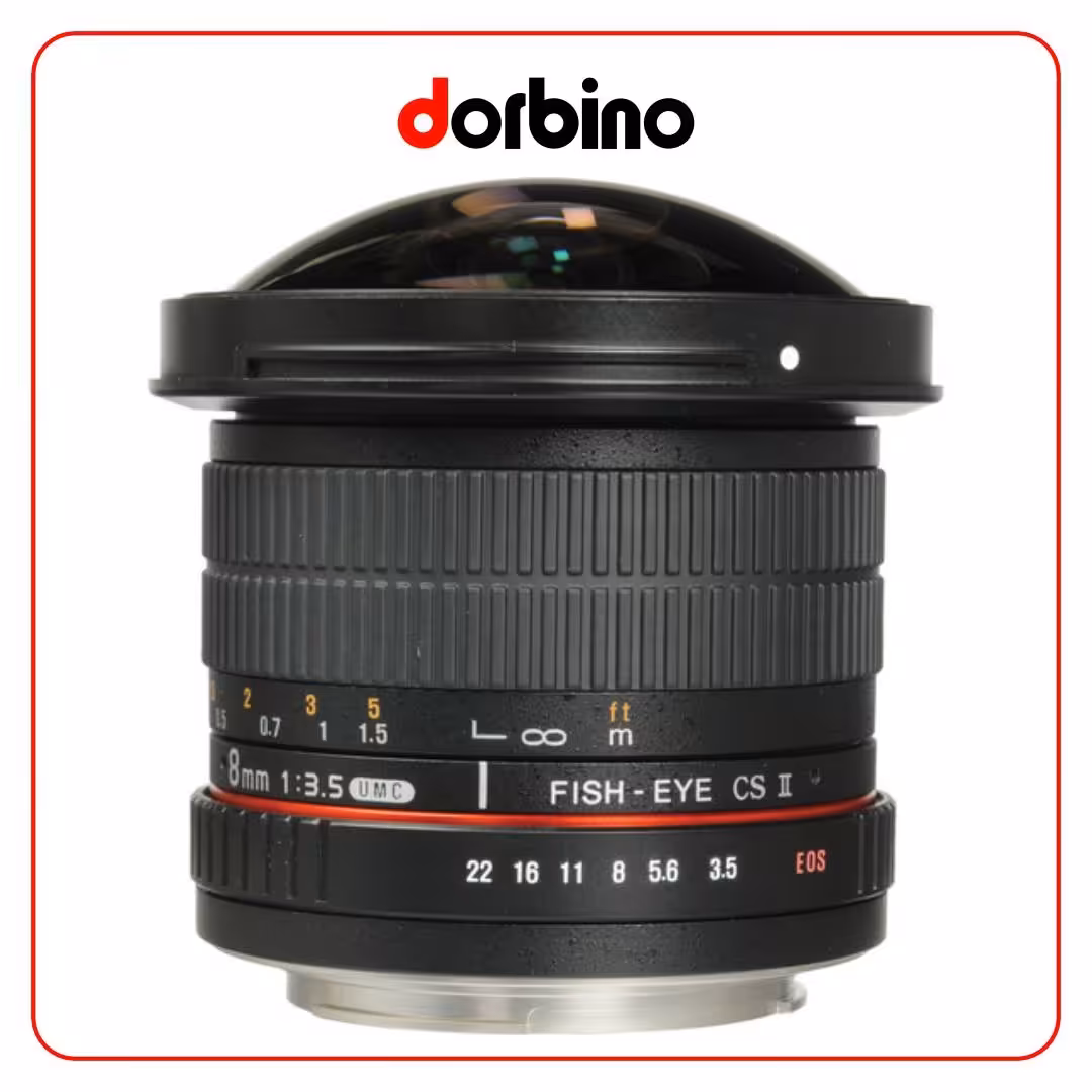 لنز سامیانگ Samyang 8mm f/3.5 HD Fisheye Lens with Removable Hood for Canon - فروشگاه دوربین دوربینو