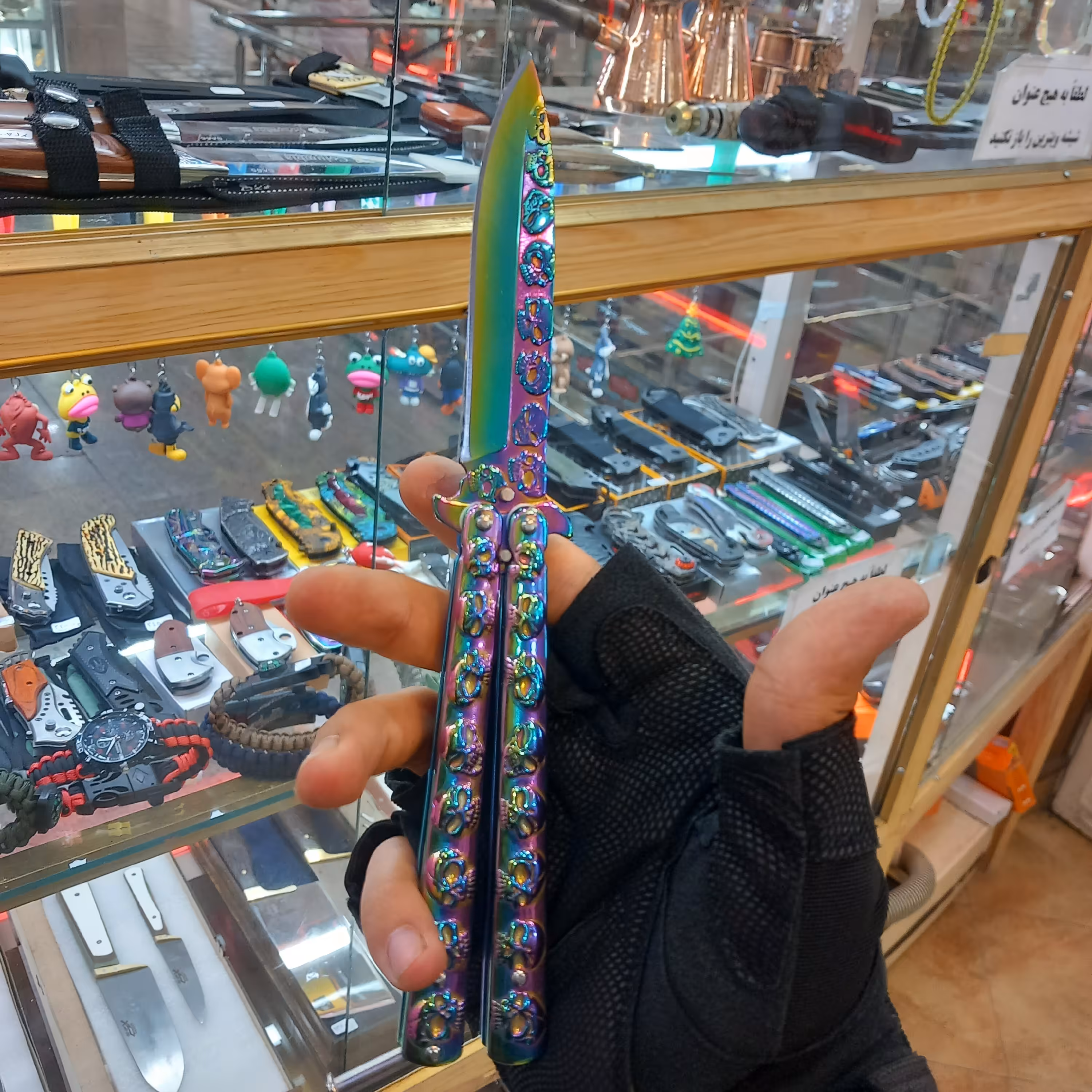 چاقو پروانه ایی طرح اسکلت 021ارسال رایگان