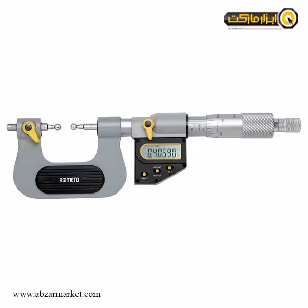 میکرومتر چرخ دنده دیجیتال آسیمتو 25-0 سر تعویض شو ضد آب مدل 8-31-118