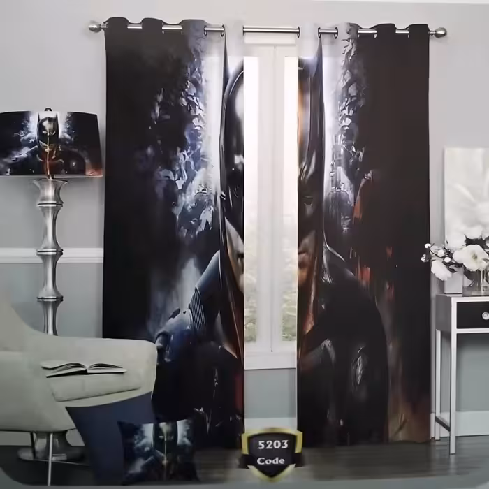 پرده چاپی پانچ اتاق نوجوان دو قواره طرح کارتونی و فانتزی کد 5203 (پس کرایه)