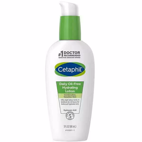 کرم لوسیون آبرسان و مرطوب کننده 24 ساعته ستافیل Cetaphil حجم 88 میل | بدون چربی، ضد حساسیت